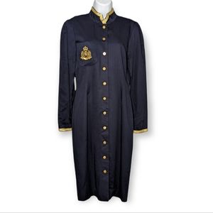 Vintage Kathryn Conover Navy w/ Gold Dress Size 4